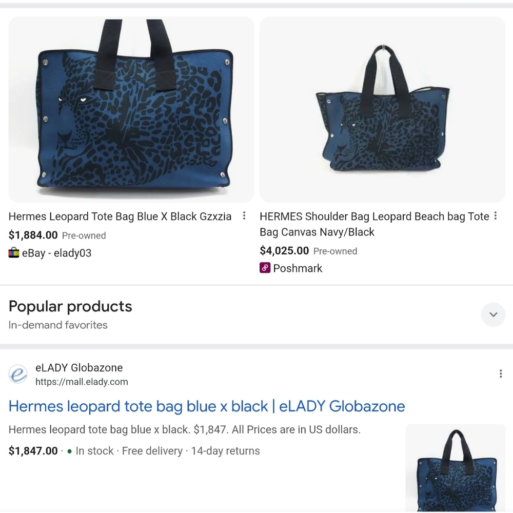 Authentic HERMES Leopard Large Canvas Tote! - Picture 13 of 13